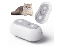 Cepillo de vapor 3 en 1 para mascotas, construcción de acero inoxidable con bolas de goma para masaje, limpieza profunda, hogar, Re... STELASPLEN