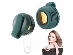 Ventilador Portátil Con Clip Para La Cintura, Ajustable 360°, Ultraligero (verde)