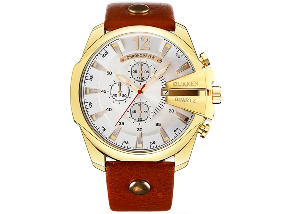 Reloj De Negocios Para Hombre, Reloj De Cuarzo Informal Con Correa De Cuero, Reloj De Pulsera Para Hombre