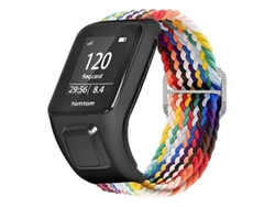 Correa de nailon trenzada ajustable con funda Ly para bicicleta eléctrica TomTom Runner 2/3/Spark/Adventurer