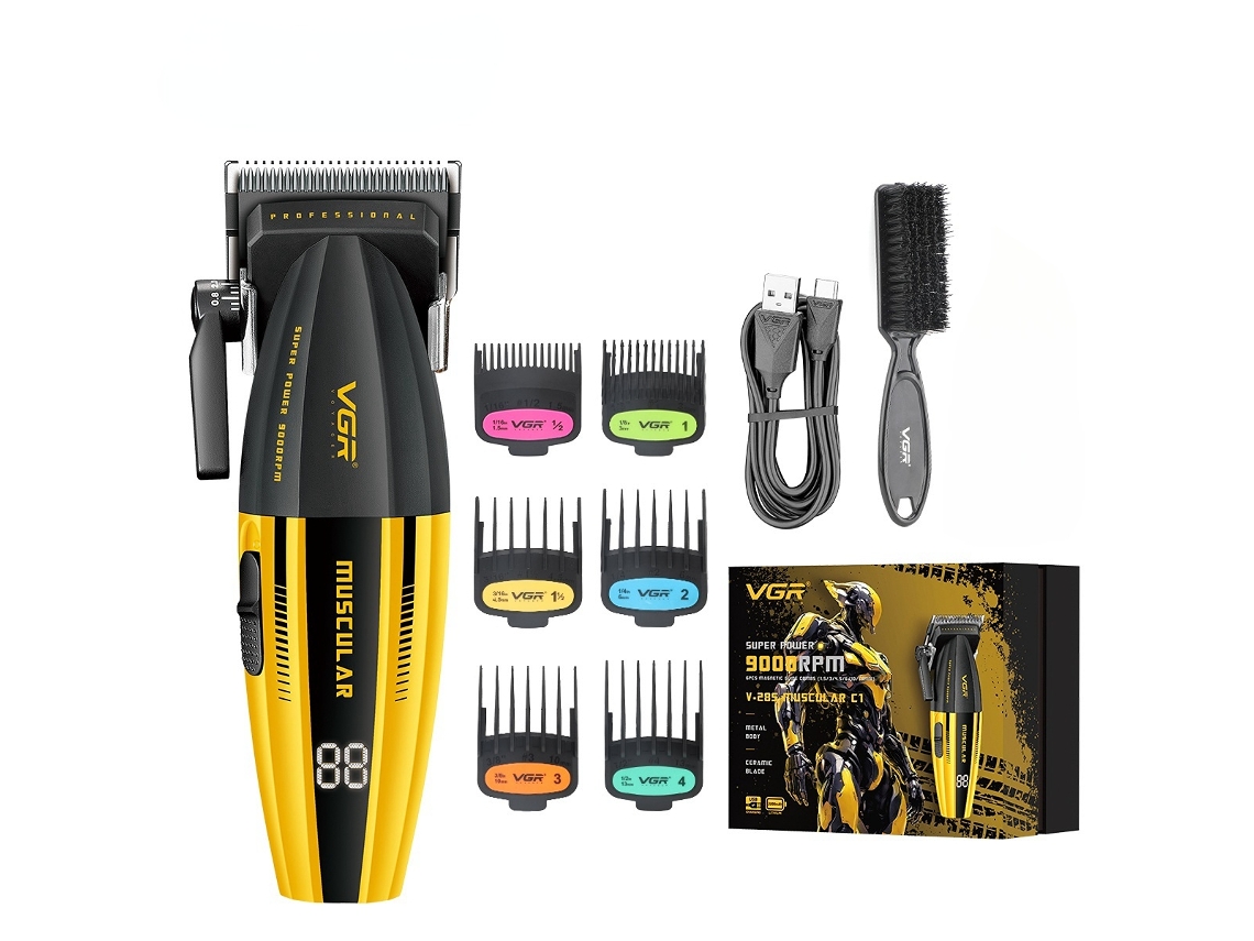 Cortadora de pelo eléctrica profesional, 9000 RPM, inalámbrica, para hombres.