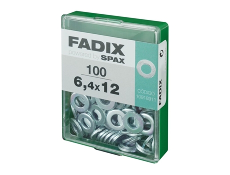 Caja M 100 Unidades. Arandela Plana Zinc 6 4X12Mm Fadix CONFORHOME