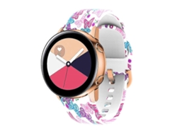 Pulsera de silicona con estampado de huella de pata blanca para Samsung Galaxy Watch de 42 mm