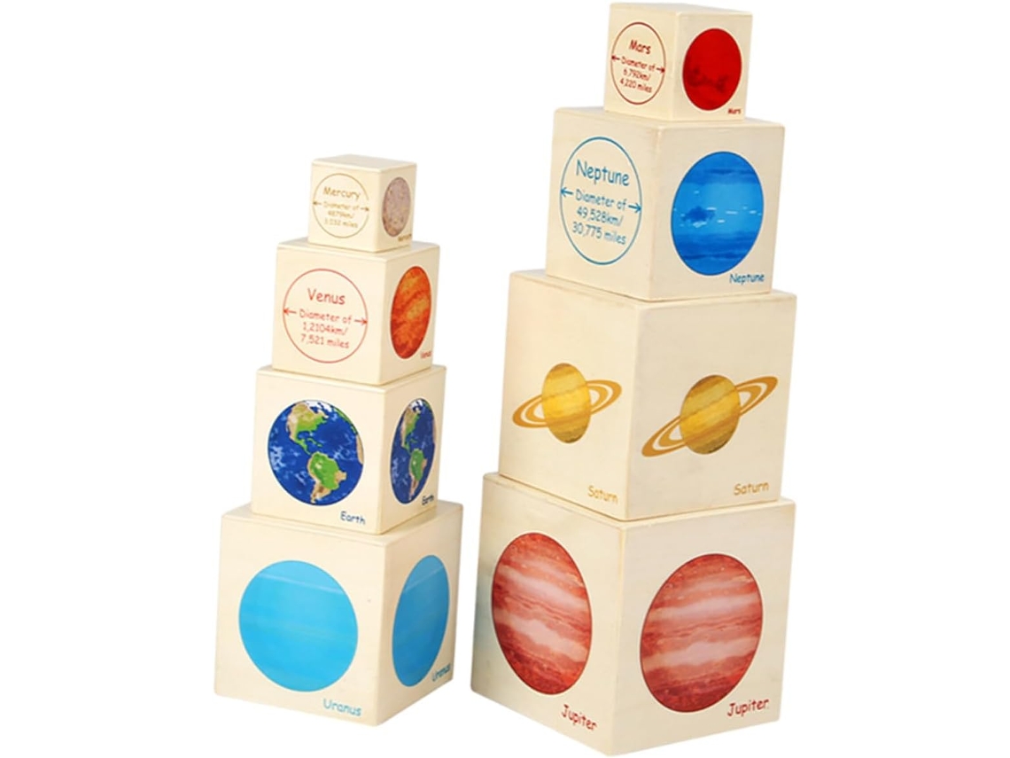 Set Educativo Planet Para Niños Y Niñas, Juguete Interactivo Apilable, Colores Atractivos