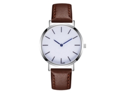 Reloj De Pulsera Unisex De Moda Cuarzo Para Mujer Y Hombre Café Oscuro
