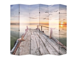 Biombo Divisor Plegable 228x170 Cm Lago