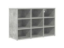 Mueble Zapatero | Armario Zapatero Con Estante Gris Hormigón 77,5 X 30 X 51 Cm