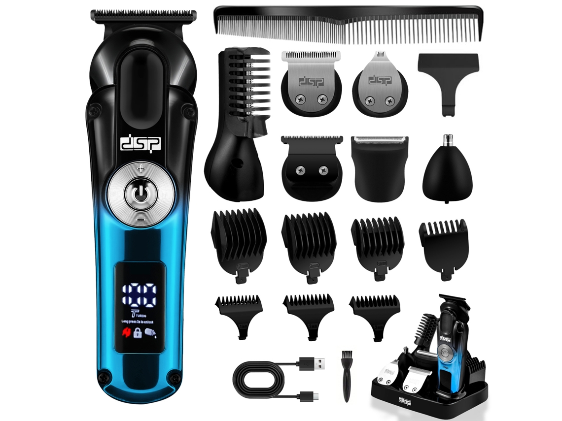 (azul, Recarregável Via Usb) Máquina De Cortar Cabelo Multifuncional 8 Em 1 Com Função De Recarga Usb