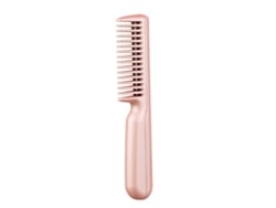 Plancha de pelo eléctrica multifuncional portátil USB 2026-comb para viajes y uso doméstico, color rosa.