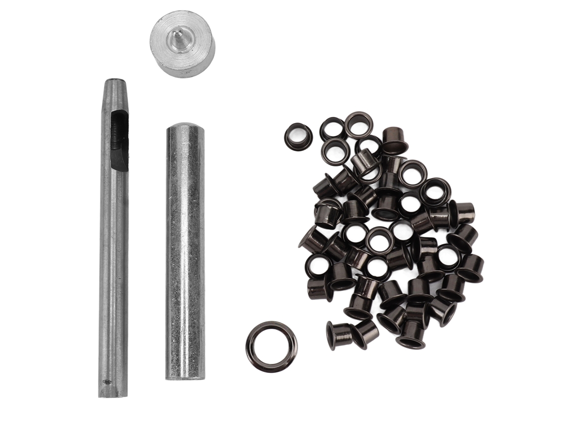 50 Remaches De Ojal De Hierro Con 3 Herramientas Para Manualidades De Cuero De 6 Mm