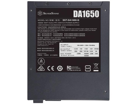 Silverstone Da1650 Fuente de alimentación 1650W 20-Pin Atx 2U Negro
