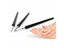 Juego de pinceles para decoración de uñas – 3 tamaños | Precisión ideal | Manicura y pedicura