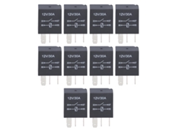 10 Relés Violetas De 12 V Y 30 A, Resistentes Al Agua, Para Faros Antiniebla Y Aire Acondicionado De Coche, 4 Pines.
