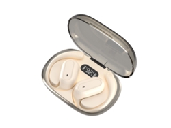 Auriculares inalámbricos Bluetooth 5.3 con control táctil, micrófono integrado, indicador LED de batería, resistentes al agua IP7, blancos