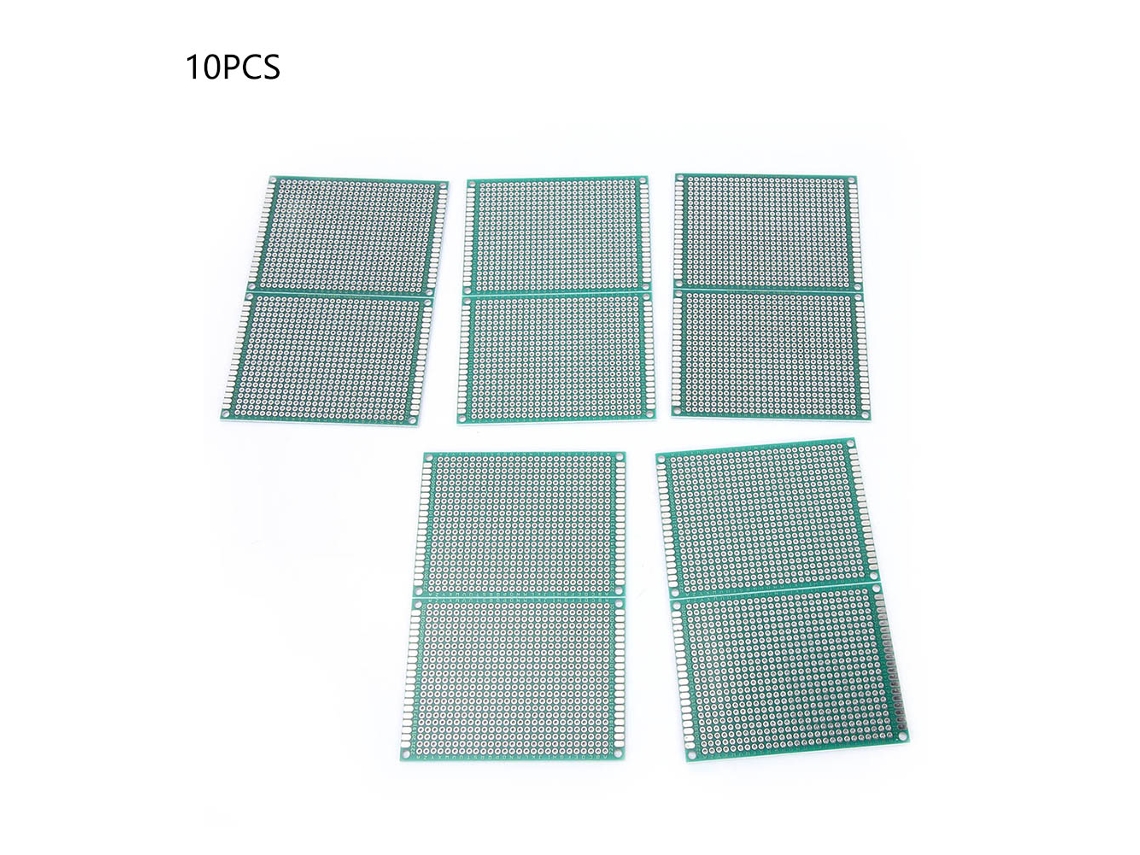 10 Placas De Circuito Impreso Universales De Doble Cara De 6x8 Cm Para Soldadura Y Prototipado Diy.