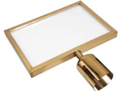 Soporte Horizontal De Metal Para Paneles A4 De Acero Inoxidable Dorado