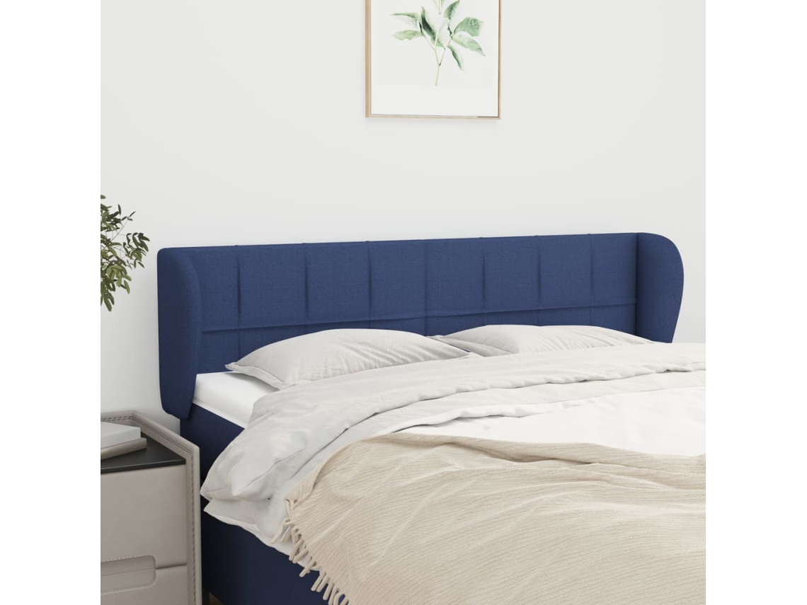 Cabecero con Alas de Tela 147x23x78/88 Cm Azul Lovely Home