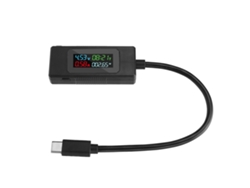 Multímetro Digital Usb-c Para Medir Voltaje, Corriente Y Potencia, Con Rangos De 4 A 30 V Y De 0 A 6,5 A.