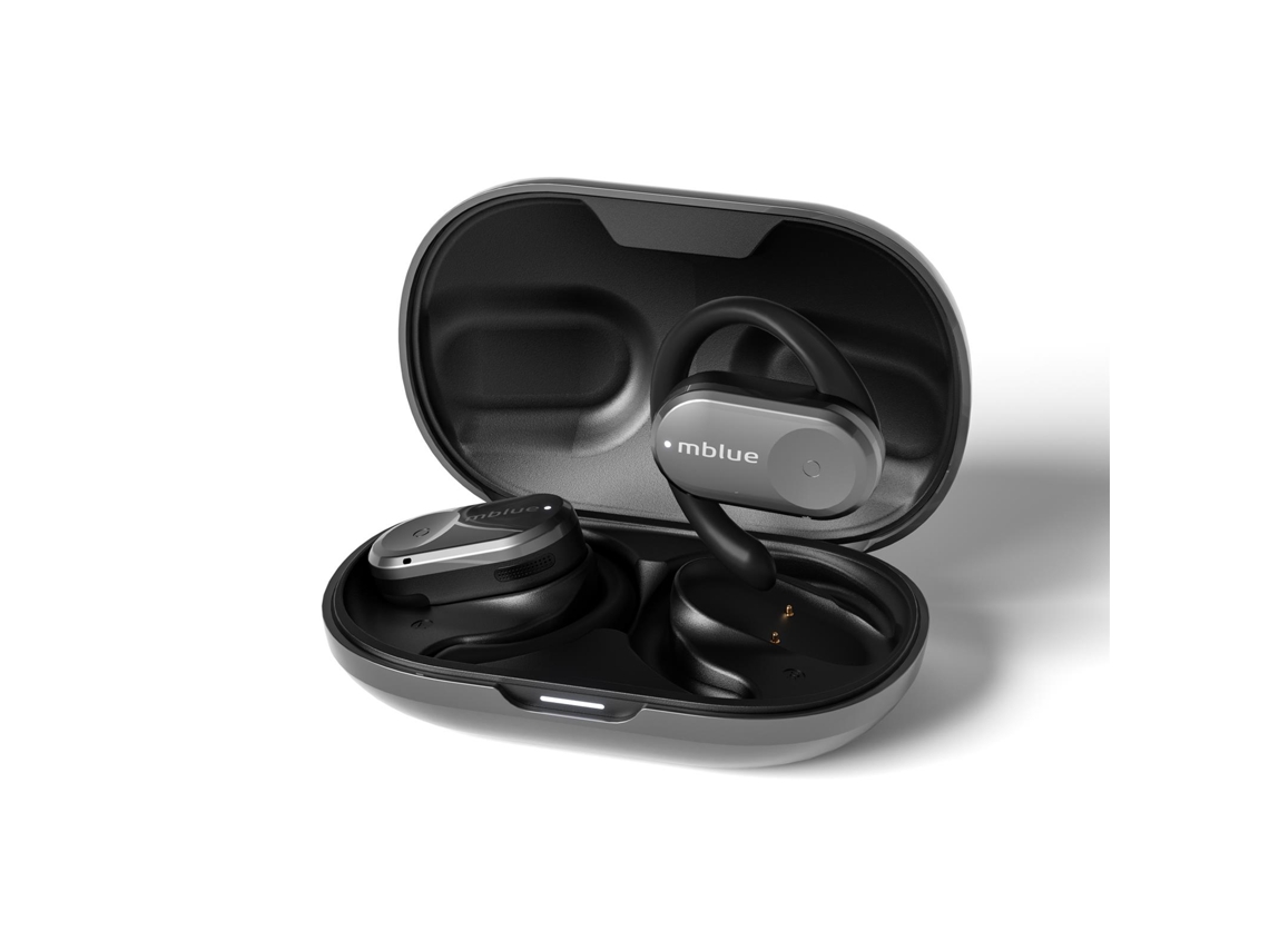 Fones De Ouvido Sem Fio Mblue H01 Bluetooth 5.4 Cancelamento De Ruído Headset Com Gancho Para Ouvido Para Esportes Ios Android