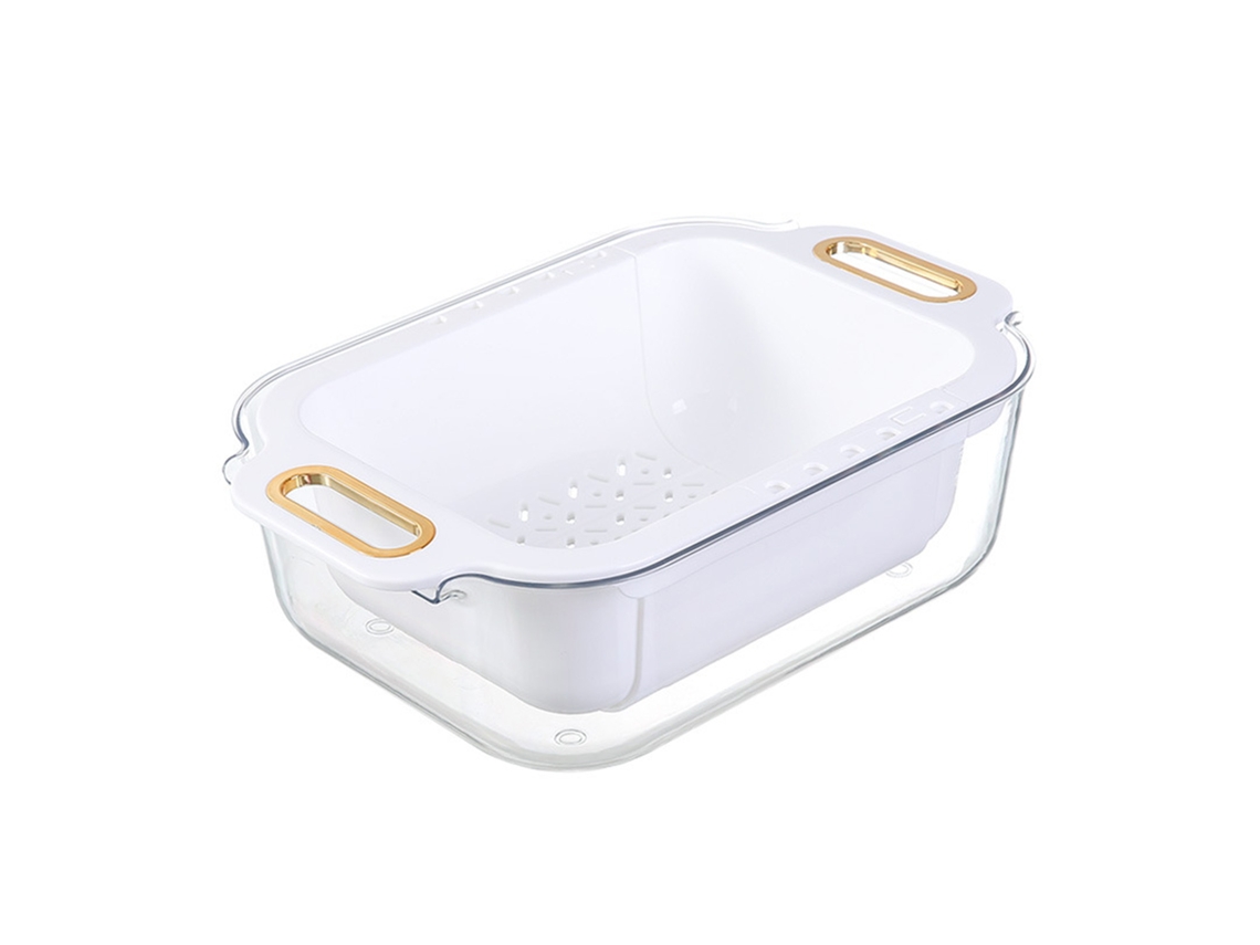 Colador Extensible Para Fregadero, Cesta De Drenaje Retráctil De Doble Capa Para Cocina Casera, Color Blanco