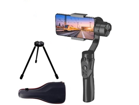 Estabilizador de Gimbal SLOWMOOSE Portátil de 3 Ejes para Smartphone iPhone com Tiro Vertical y Lateral de Angel