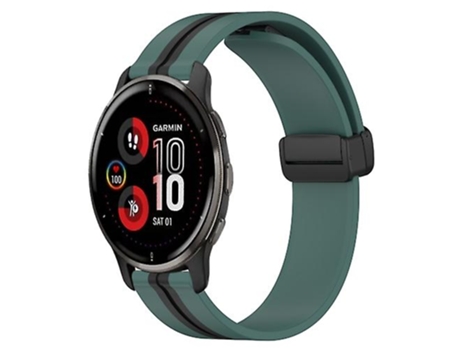 Correa Smartwatch Para Garmin Venu 2 Plus 20Mm Verde Oliva - Negro VENISYMLIS