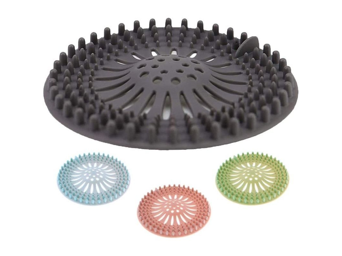 Atrapador De Pelo Para Desagüe De Ducha, 4 Unidades. Protector De Desagüe Para Baño, Bañera Y Cocina.