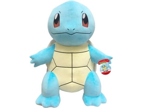 Brinquedo de Pelúcia Pokemon Squirtle 57 Cm Azul Claro/Branco Marfim/Marrom