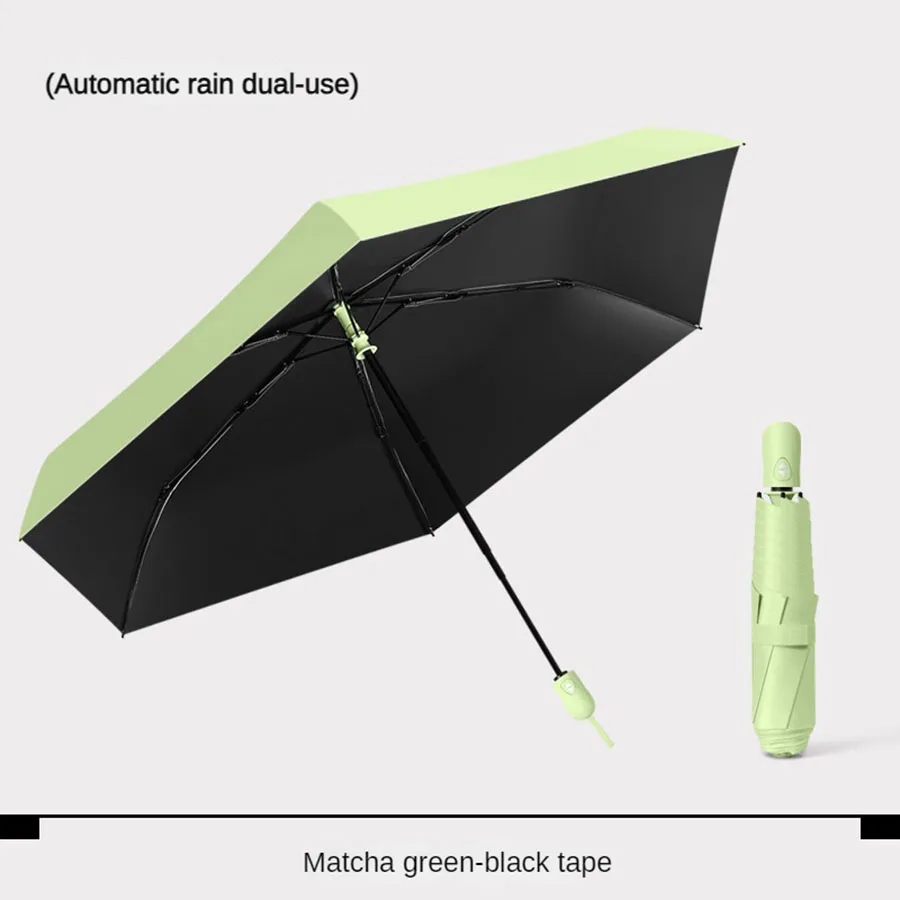 (verde, 6k) Paraguas Automático Ultraligero Y Portátil Para Mujer, Apto Para Todo Tipo De Clima Y Protección Solar.