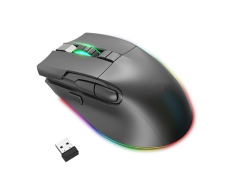 juego de ratón inalámbrico con batería ratón óptico portátil 11 efectos de iluminación agarre fuerte durabilidad 1200DPI USB Gaming Mouse para ofic...