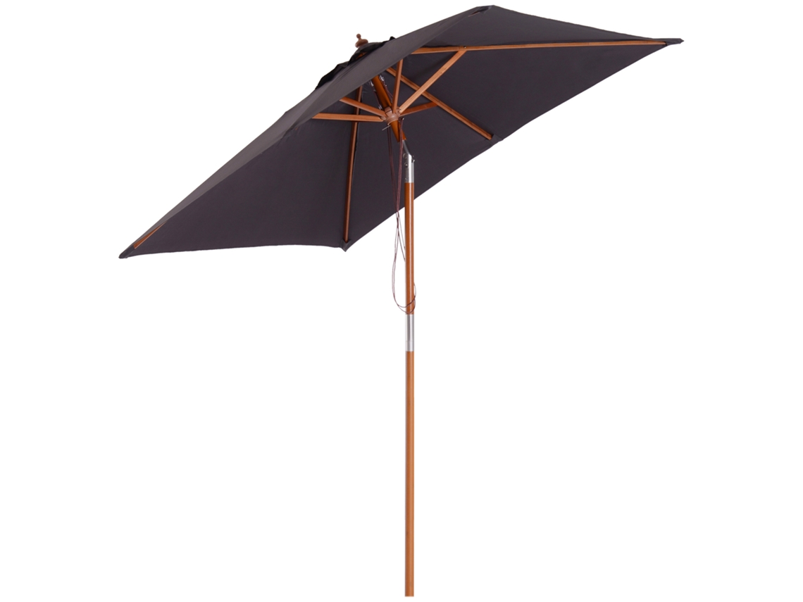 Toldo Plegable De Madera De Abeto, 3 Niveles, Gris Oscuro, 200x150x230cm