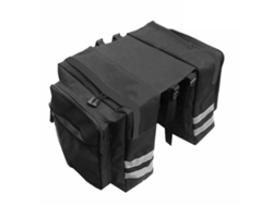 Alforja de bicicleta impermeable, ideal para largas distancias. (Negro)