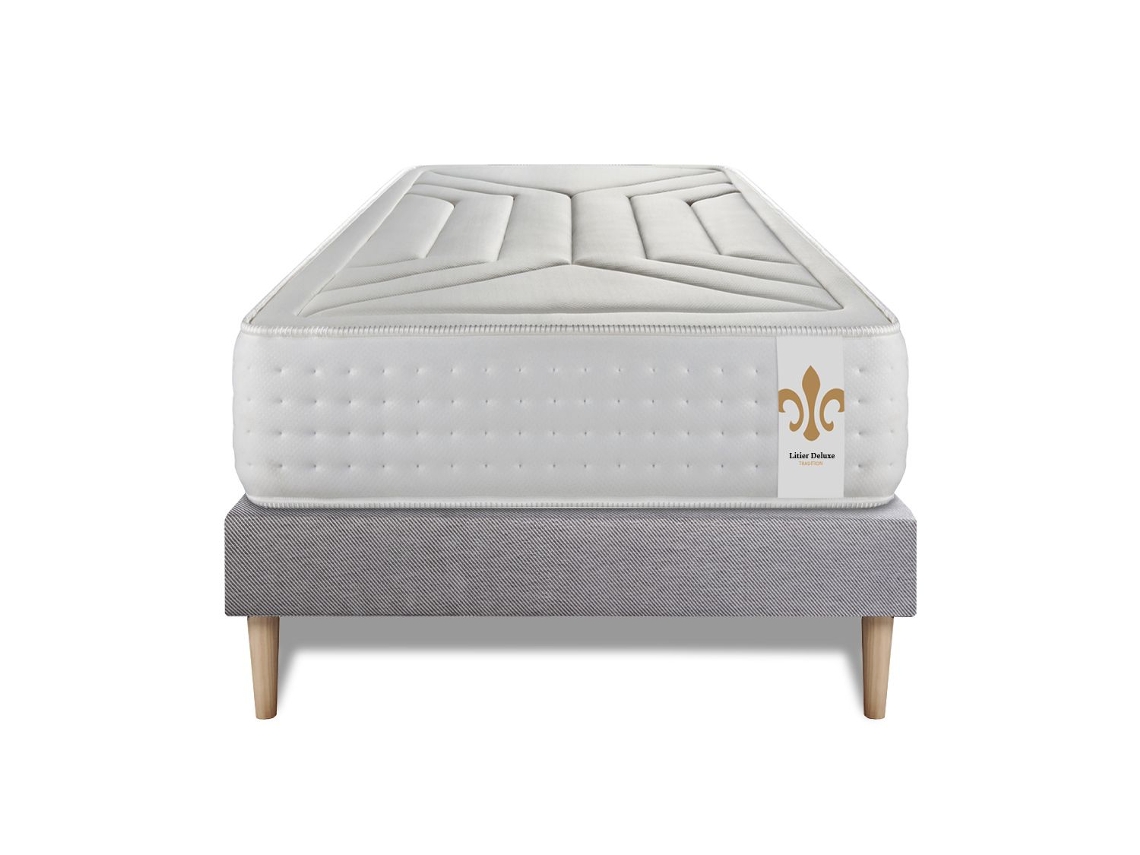 Estructura de cama de espuma viscoelástica Vingt Quatre LITIER_DELUXE_TRADITION gris (90x190)
