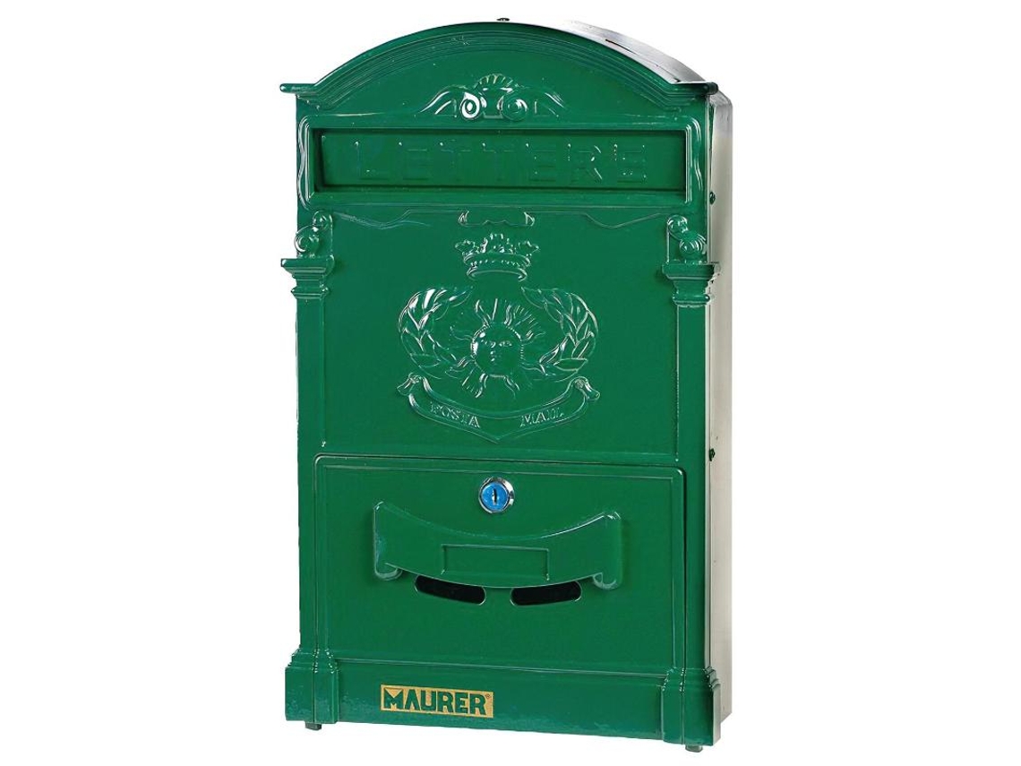 Buzón MAURER Jardín Aluminio Fundido Verde 41 x 26 x 8 cm