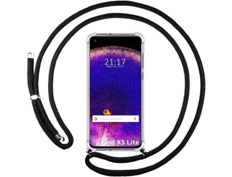 Carcasa para Oppo Find X5 Lite 5G TUMUNDOSMARTPHONE Colgante Negro
