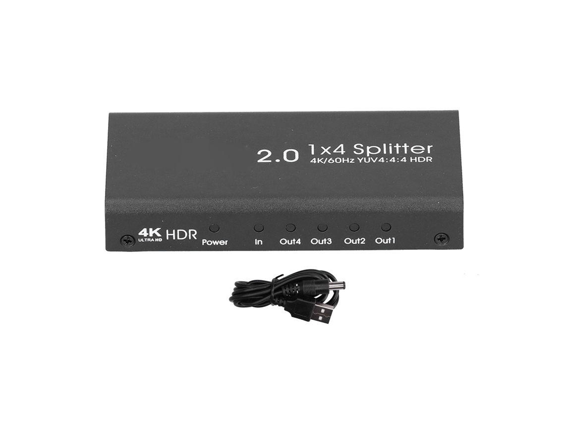 Interfaz Divisora De Vídeo Multimedia Hd Con 1 Entrada Y 4 Salidas, Compatible Con 4k A 60 Hz Para Ps4, Proyectores Y Televisores.