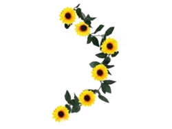 Decoración ecológica para el hogar con girasoles artificiales colgantes y flores falsas.