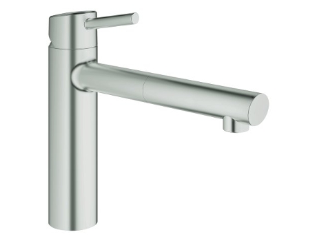 Mezclador monomando de fregadero GROHE Concetto caño medio-alto, caño extraíble para mousseur