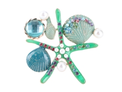 Anillos decorativos de metal para servilletas con diseño de concha marina