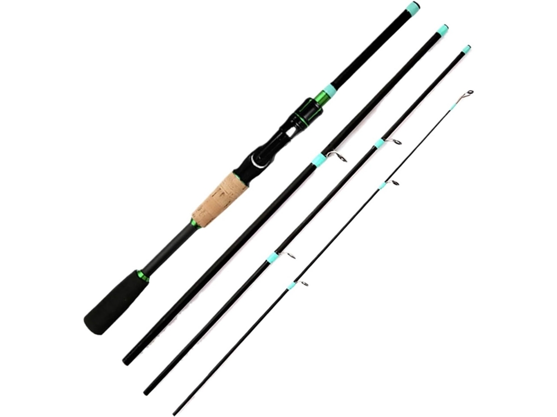 Caña De Pescar Ultraligera Carbono Para Casting, 1,8/2,1 M, Viaje Señuelos, 4/5 Secciones, Mango Eva, Baitc...