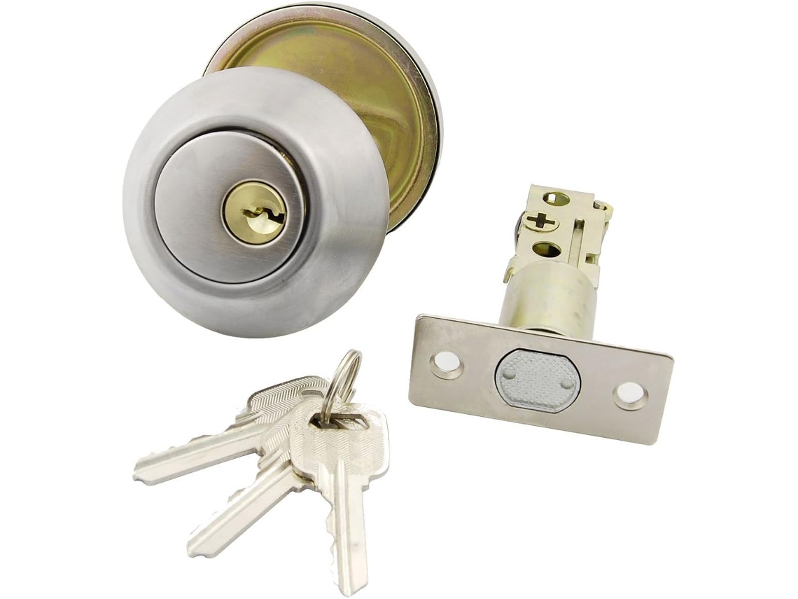 Cerradura De Cilindro De Puerta Gruesa De 1 3/8" - 2" + 3 Llaves (9c8c7a2d20188993b3b92c1376a2ca38)