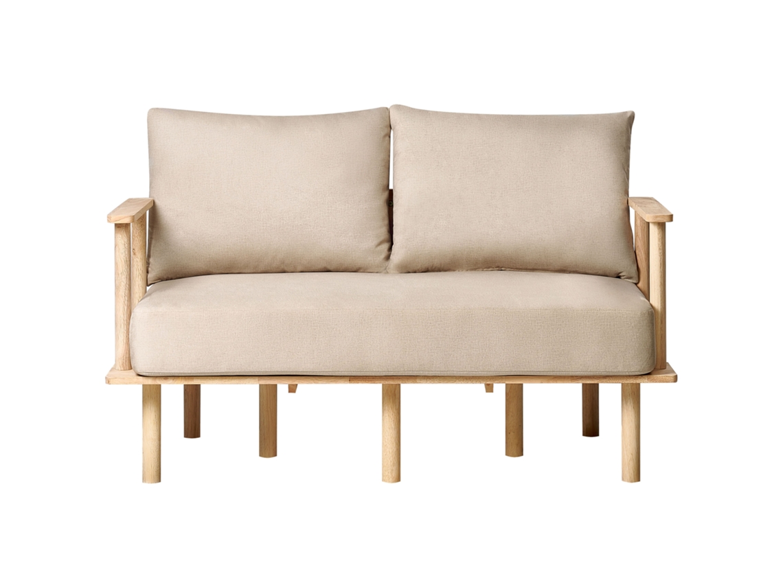 Sofá de 2 plazas BELIANI Asker de Poliéster Beige 133x74x87