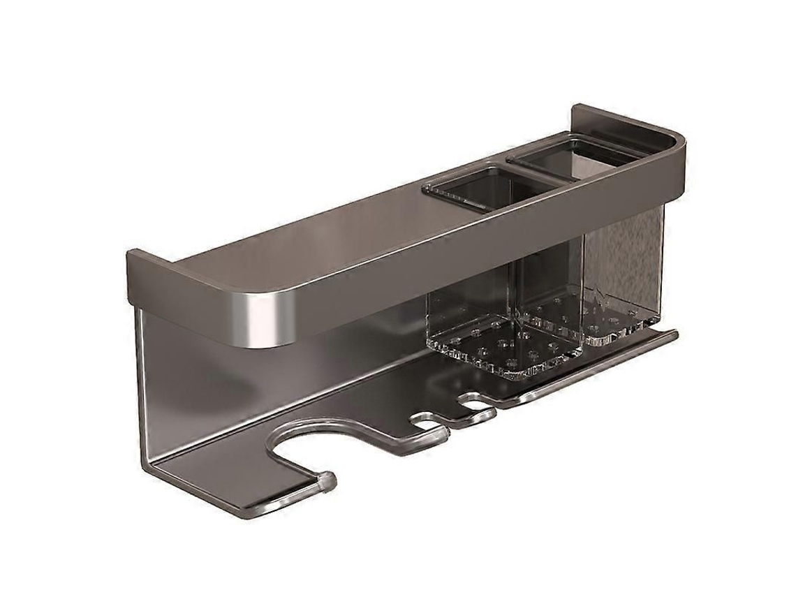 Soporte para secador de pelo, organizador de pelo de pared con estante para baño GOKOCO