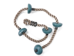 Cuerda Para Trepar Con Discos Para Juegos Infantiles, Juguete Para Parques Infantiles, Color Verde Oscuro.