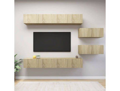 Conjunto 6 de muebles de salón VIDAXL roble Sonoma