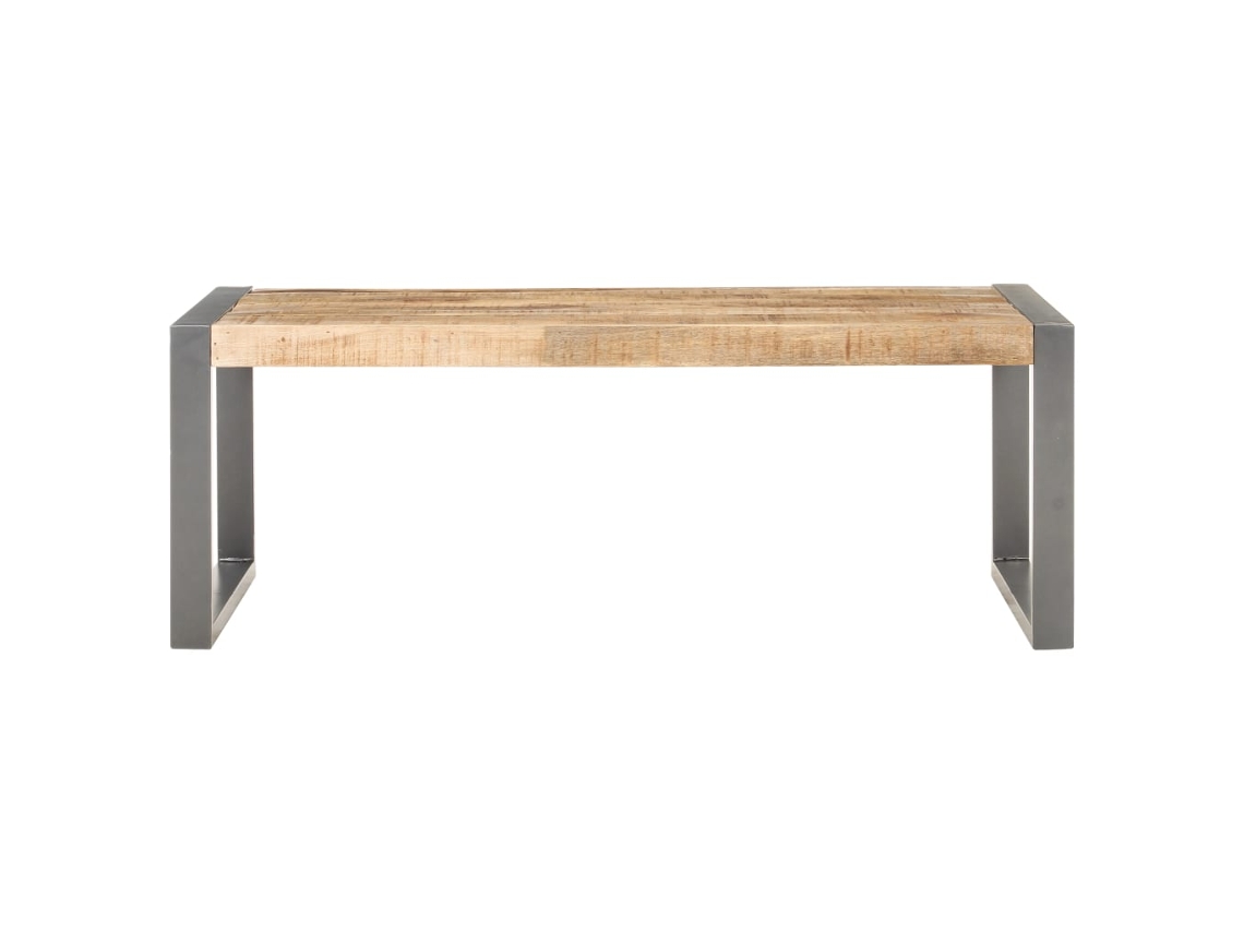 Mesa De Centro Madera De Mango Rugosa 110x60x40 Cm