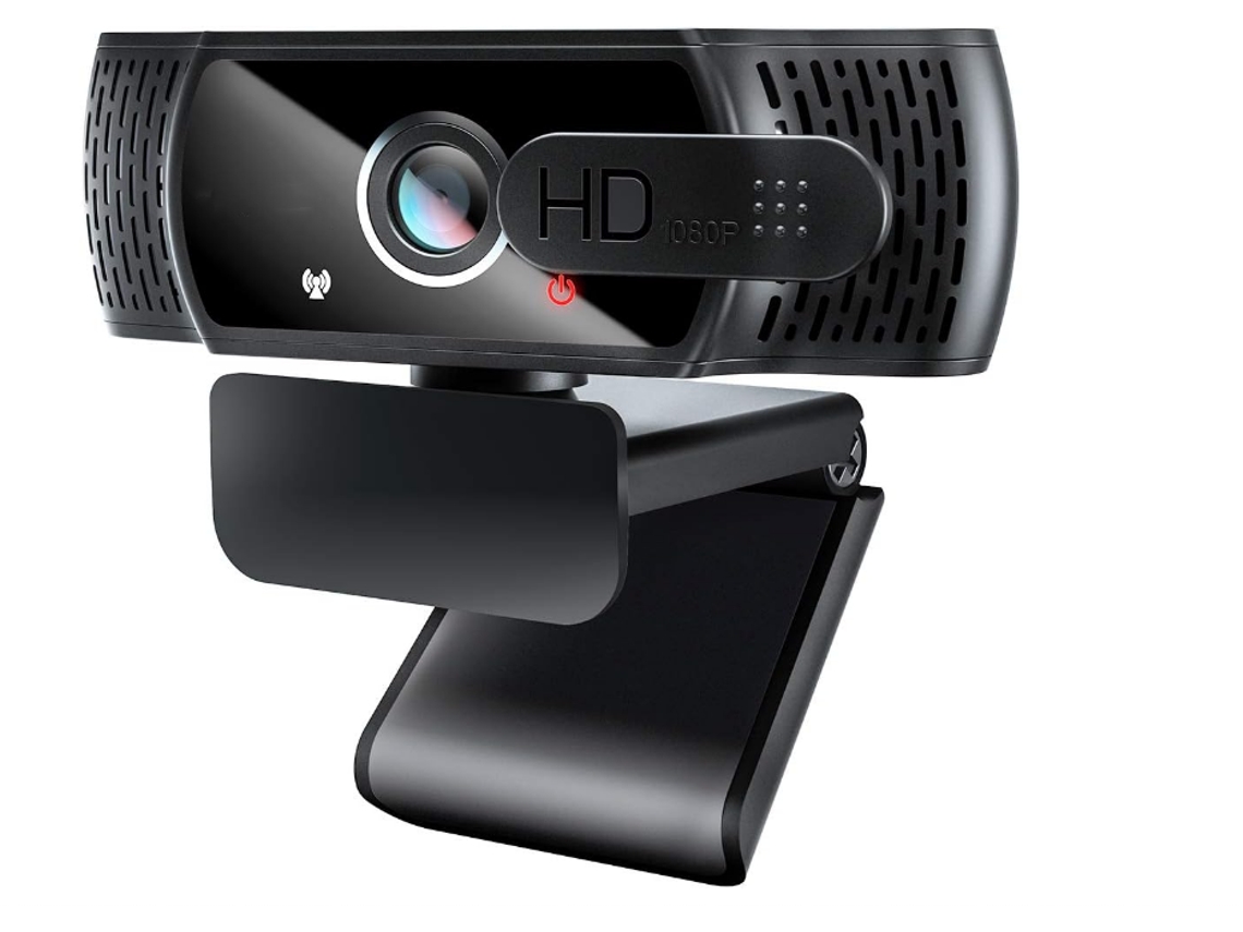 Cámara web de 1080p con micrófono, cámara web de transmisión con cubierta de privacidad para computadora portátil, corrección de luz HD, cámara web CHRONUS