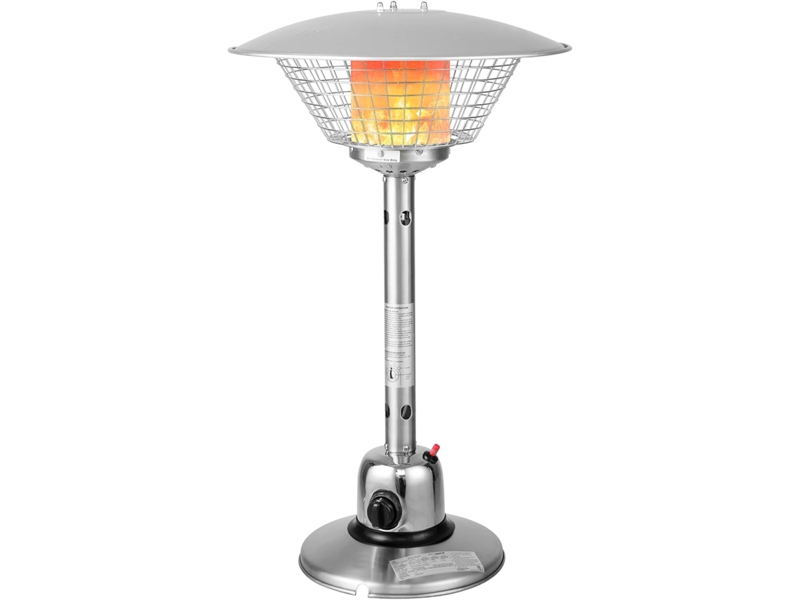 Estufa Butano Exterior 4000w, Calentador Portátil de Mesa para Patio,Regulador de Presión de Gas y Tubería de gas,Estufa de Gas Butano y Propano COSTWAY