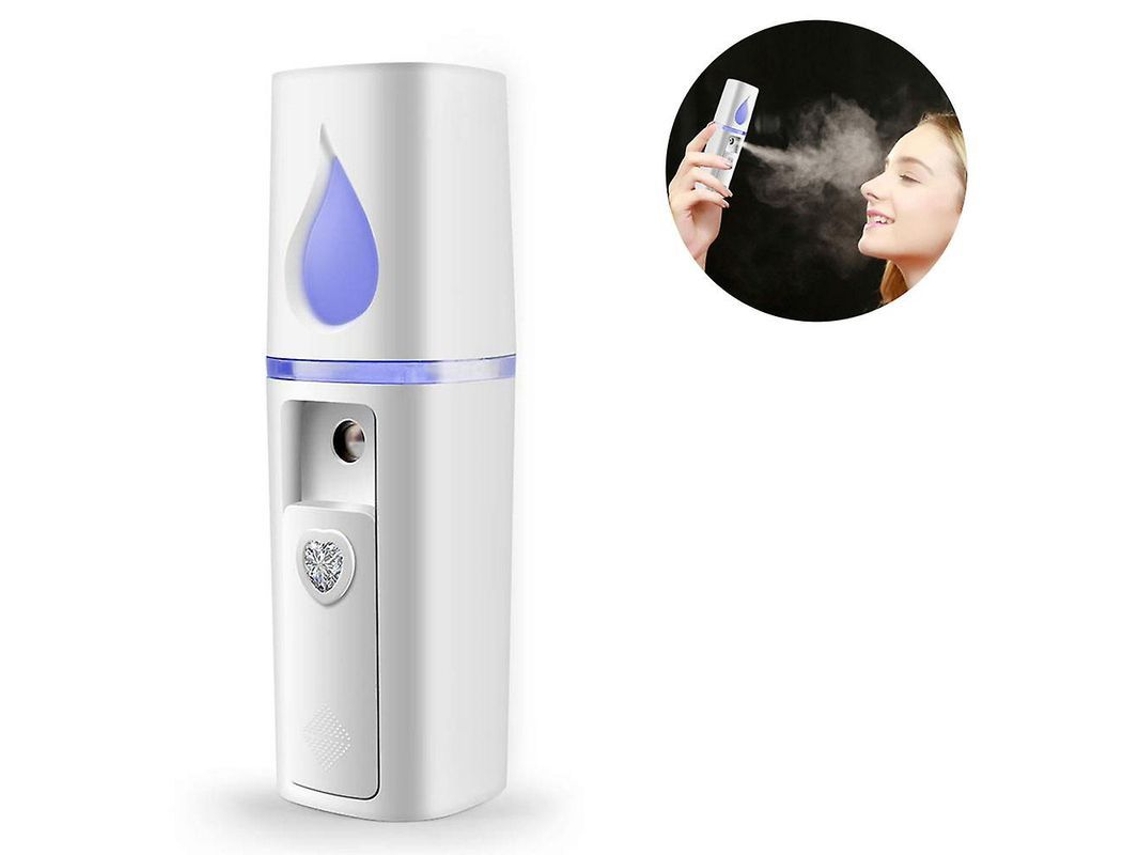 Vaporizador Facial Nano Portátil Con Espejo Y Depósito De Agua De 20 Ml Para Extensiones De Pestañas E Hidratación.