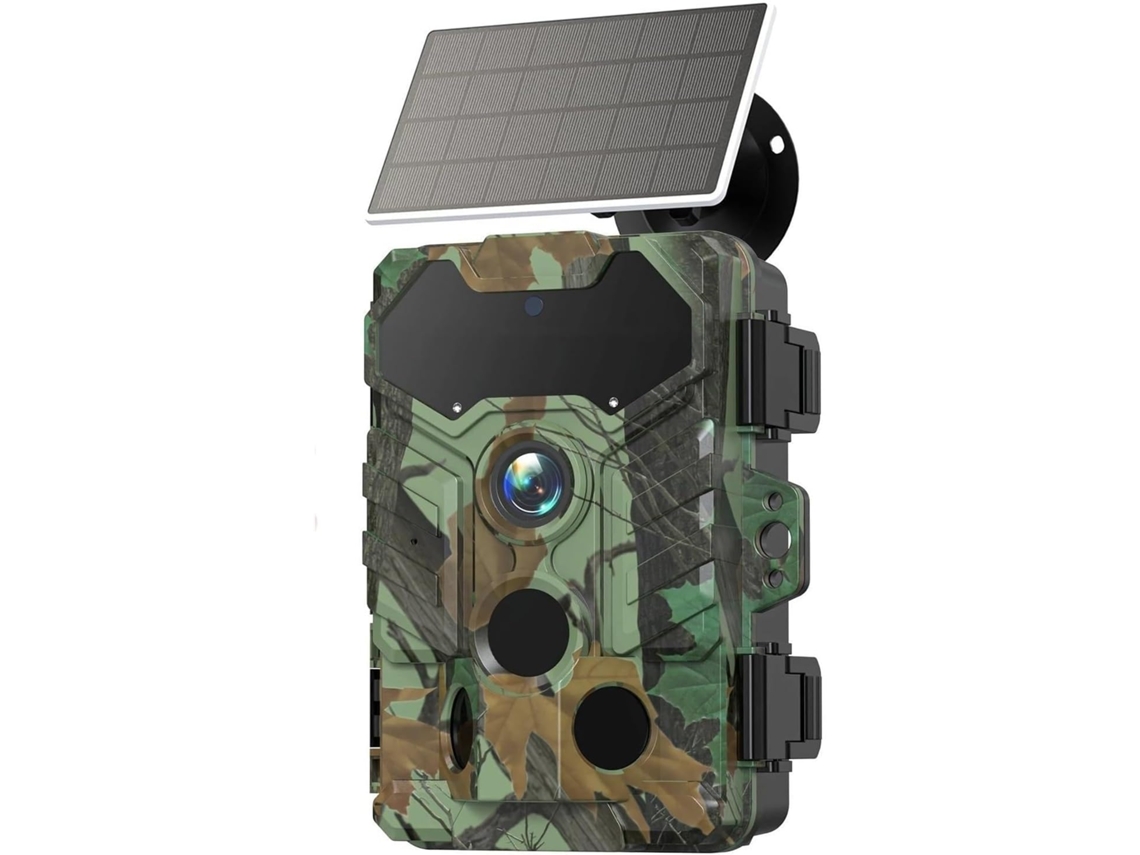 Caméra Faune Sauvage Solaire Wifi De Traînée Sans Fil 32mp Vision Nocturne Infrarouge Ip66 Etanche